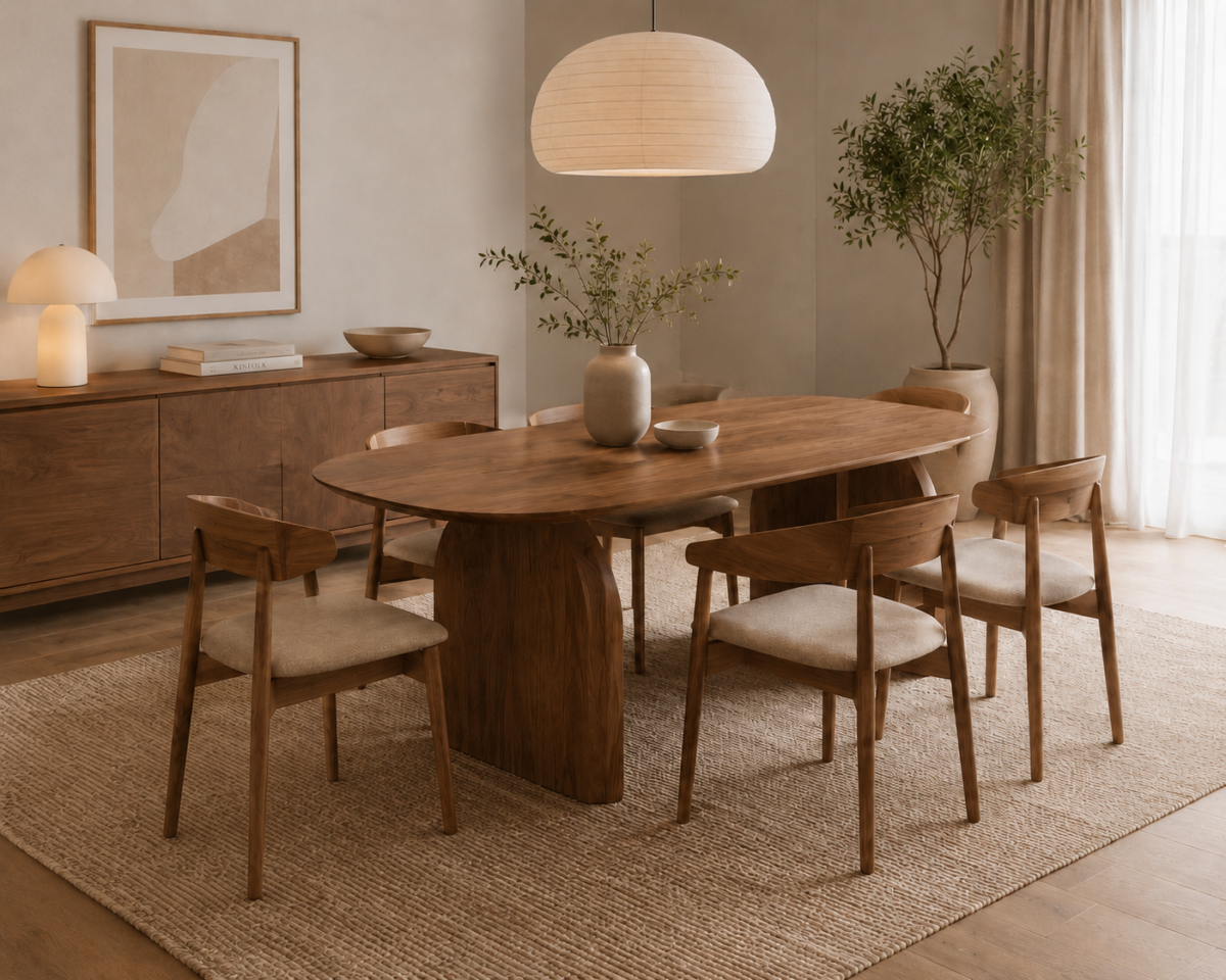 Masa de dining din lemn de pin Aura 160x60x75 cm - imagine 2