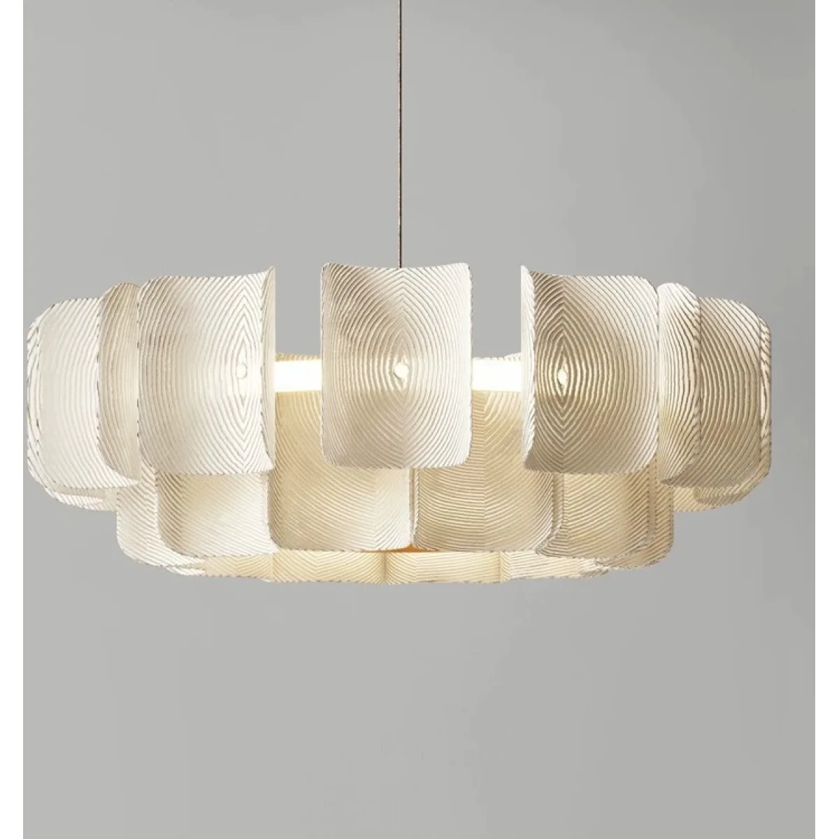 Lustra Japandi White 80x80x35 cm - imagine 3