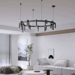 Corp de iluminat Led suspendat Tube Black 100x100 cm - imagine 2