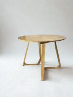 Masa rotunda dining din lemn masiv Terra Oak 100x100x75 cm - imagine 2