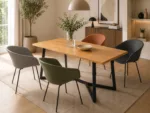 Scaun dining Aura Brown - imagine 3