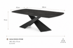 Masa dining Stone 180x90x75cm - imagine 6