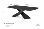 Masa dining Stone 180x90x75cm - imagine 6