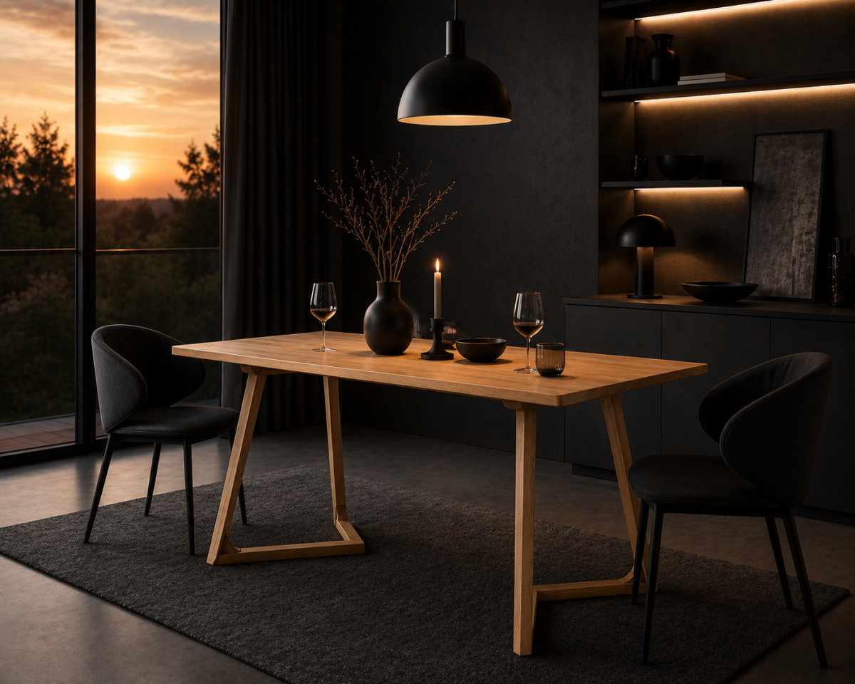 Masa dining dreptunghiulara TERRA OAK 120x70x75 cm - imagine 2