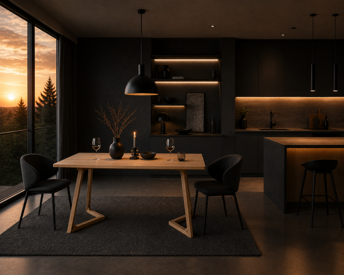 Masa dining dreptunghiulara TERRA OAK 120x70x75 cm - imagine 3