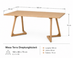 Masa dining dreptunghiulara Terra Oak 160x80x75 cm - imagine 4