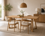 Masa dining dreptunghiulara Terra Oak 160x80x75 cm - imagine 2