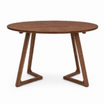 Masa rotunda dining din lemn masiv TERRA WALNUT 100x100x75 cm