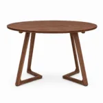 Masa rotunda dining din lemn masiv TERRA WALNUT 100x100x75 cm