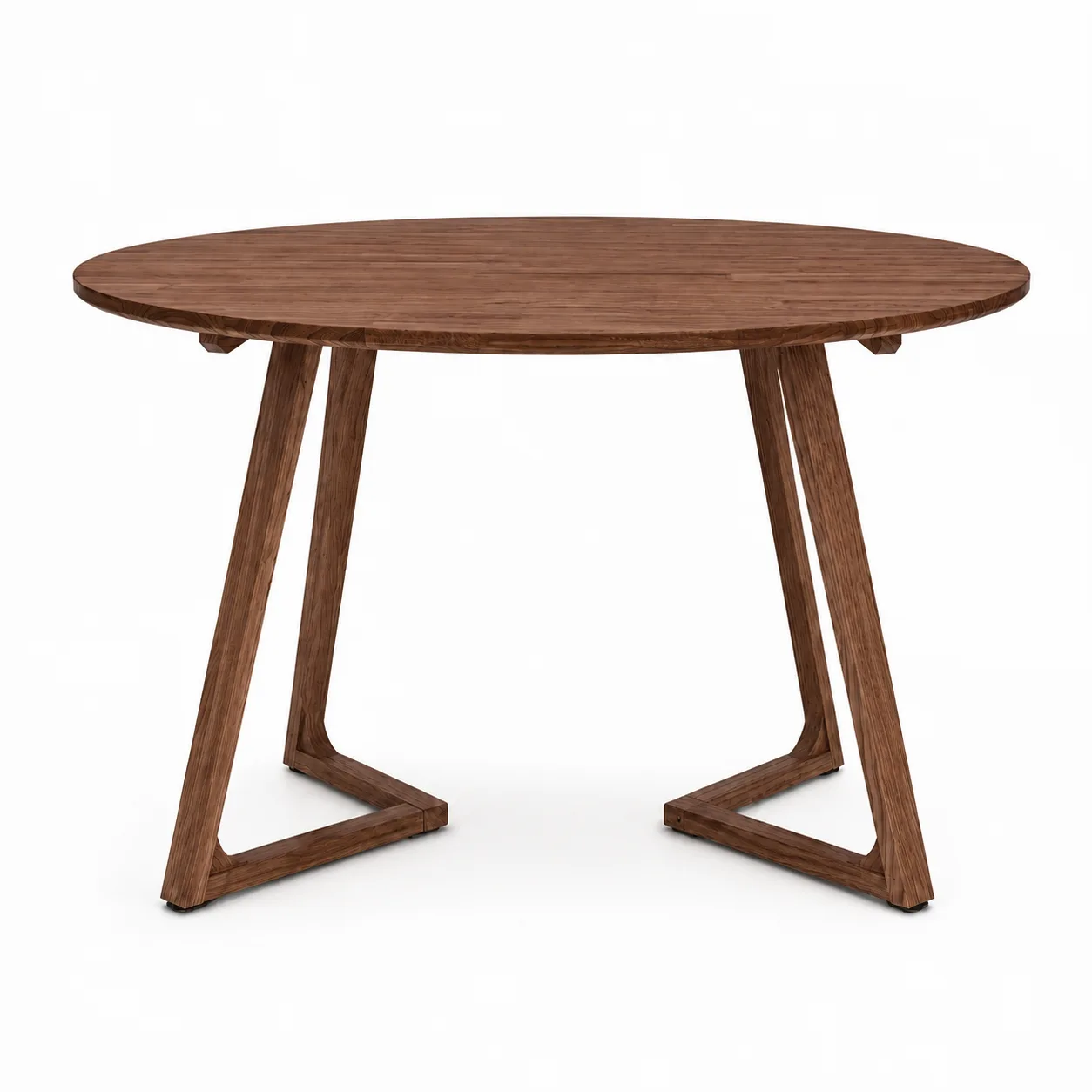 AU105-100-WALNUT00003 Masa rotunda dining din lemn masiv TERRA WALNUT 100x100x75 cm - imagine 1
