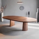 Masa de dining ovala 140x70x75 cm - imagine 5