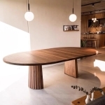Masa de dining ovala 140x70x75 cm - imagine 7