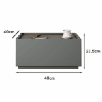 Noptiera lemn Blocka modulara 40x40x23.5 cm Grey - imagine 5