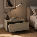 Noptiera lemn Blocka modulara 40x40x23.5 cm Khaki - imagine 2