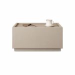 Noptiera lemn Blocka modulara 40x40x23.5 cm Khaki