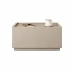 Noptiera lemn Blocka modulara 40x40x23.5 cm Khaki