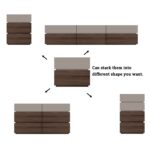Noptiera lemn Blocka modulara 40x40x23.5 cm Black - imagine 3
