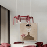 Corp de iluminat Led suspendat Tube Red 100x100 cm - imagine 3