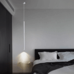 Corp de iluminat suspendat, stil minimalist, finisaj alb 50cm - imagine 2