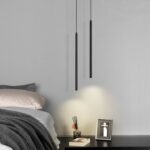 Pendul dublu minimalist cilindric – finisaj negru 30cm - imagine 2