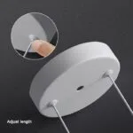 Pendul dublu minimalist cilindric – finisaj alb 50cm - imagine 5