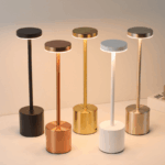 Lampa de masa fără fir din metal Black - imagine 3