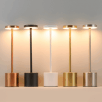 Lampa de masa fără fir din metal Black - imagine 4