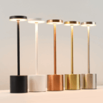 Lampa de masa fără fir din metal Black - imagine 5