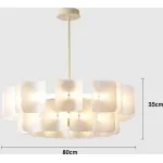 Lustra Japandi White 80x80x35 cm - imagine 7
