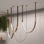 Lustra LED cu accente aurii 50x100cm - imagine 3