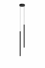 Pendul dublu minimalist cilindric – finisaj negru 30cm - imagine 3