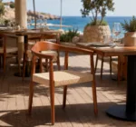 Scaun dining cu șezut împletit Nordic Wood Walnut - imagine 7