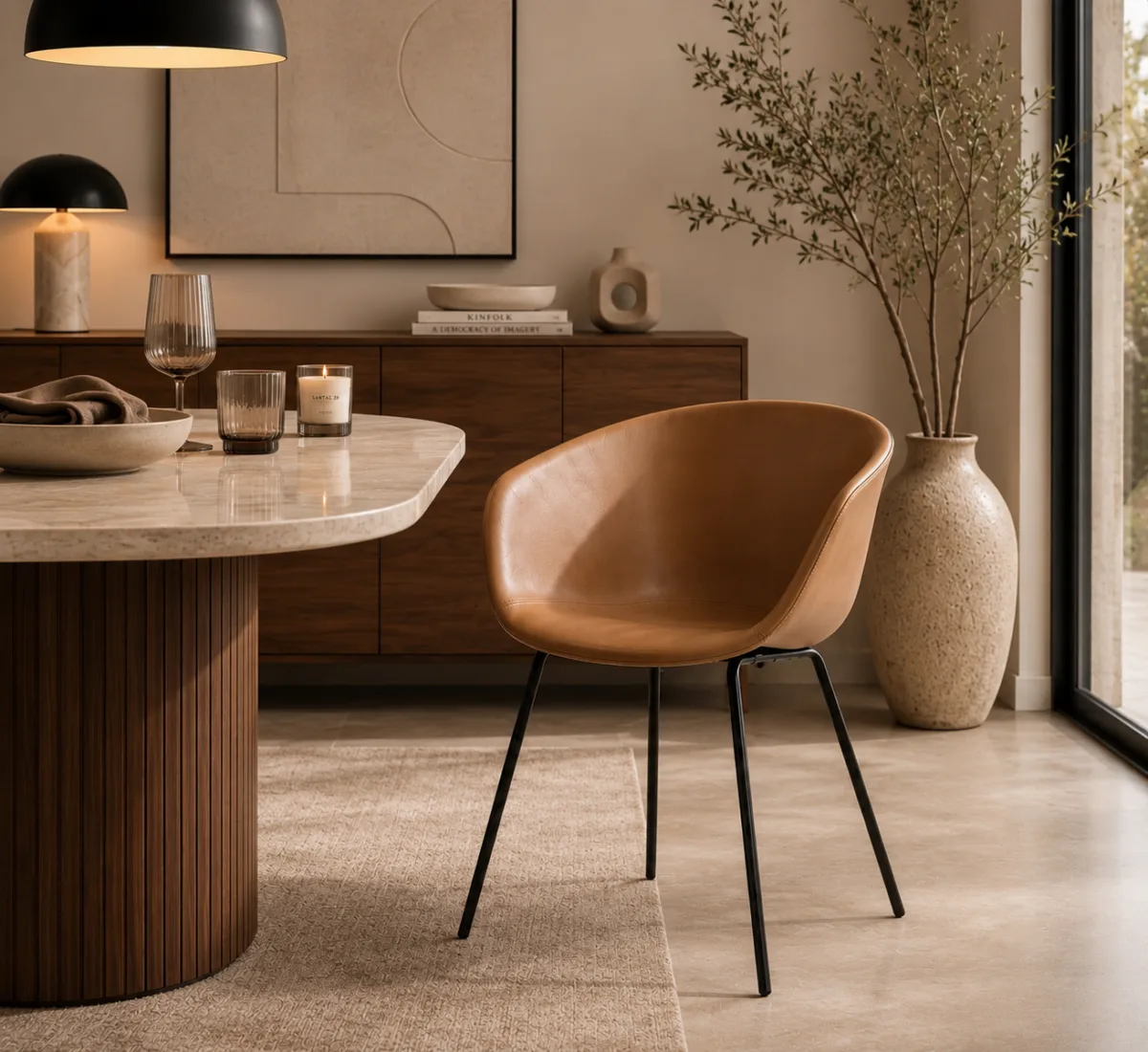 Scaun dining Aura Brown - imagine 2