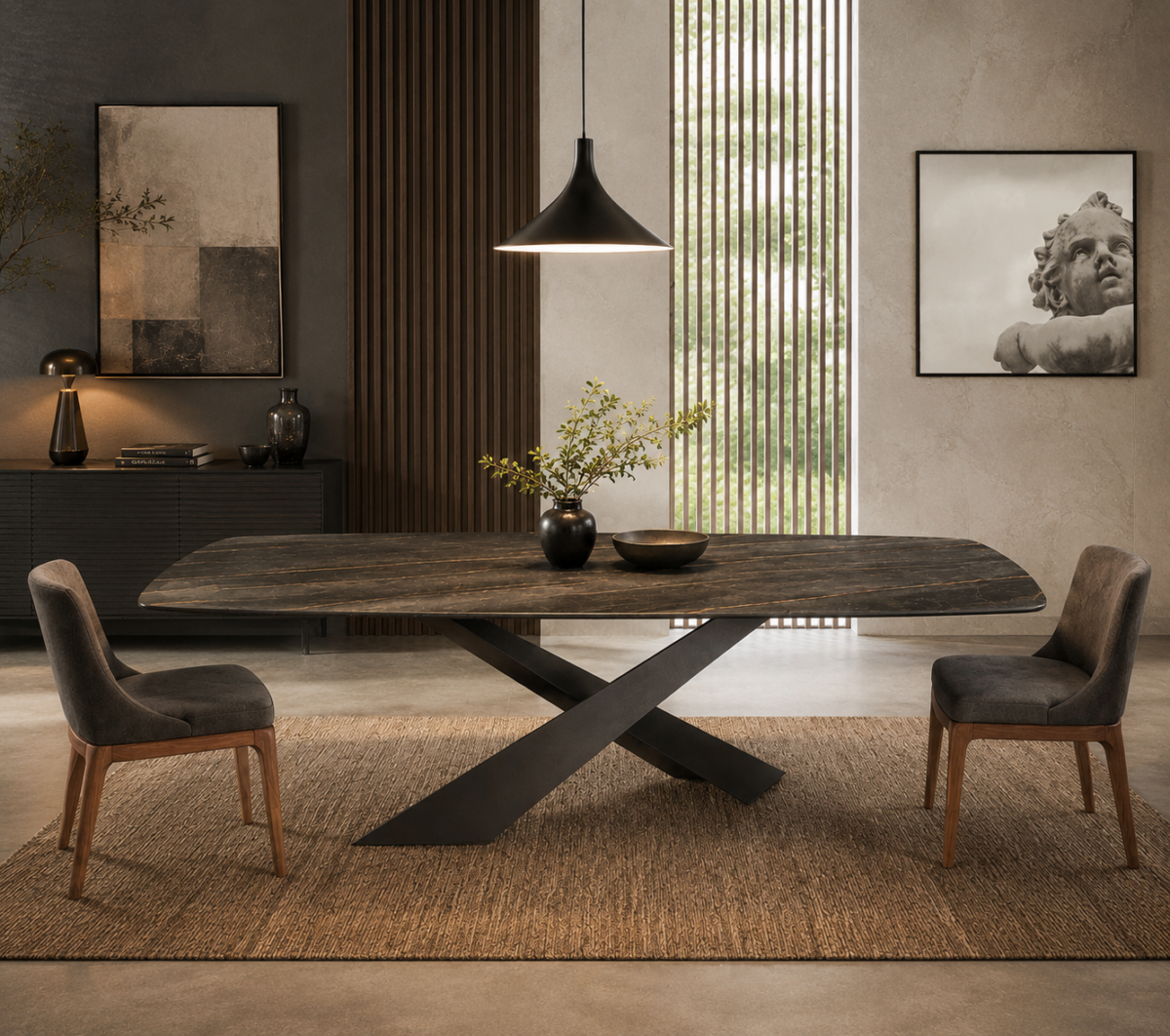 Masa dining Stone 180x90x75cm - imagine 5