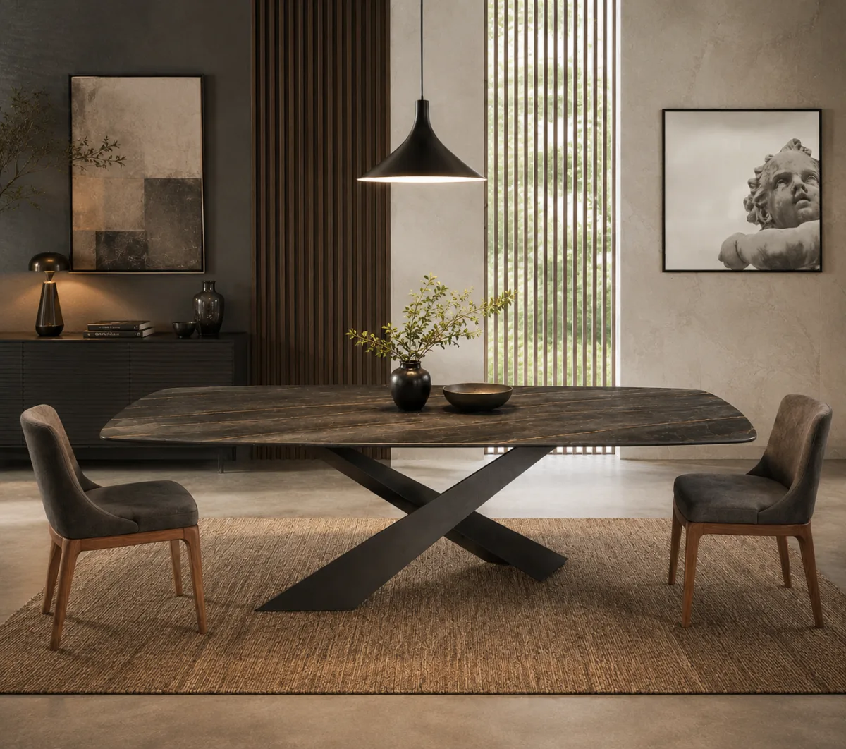 Masa dining Stone 180x90x75cm - imagine 5