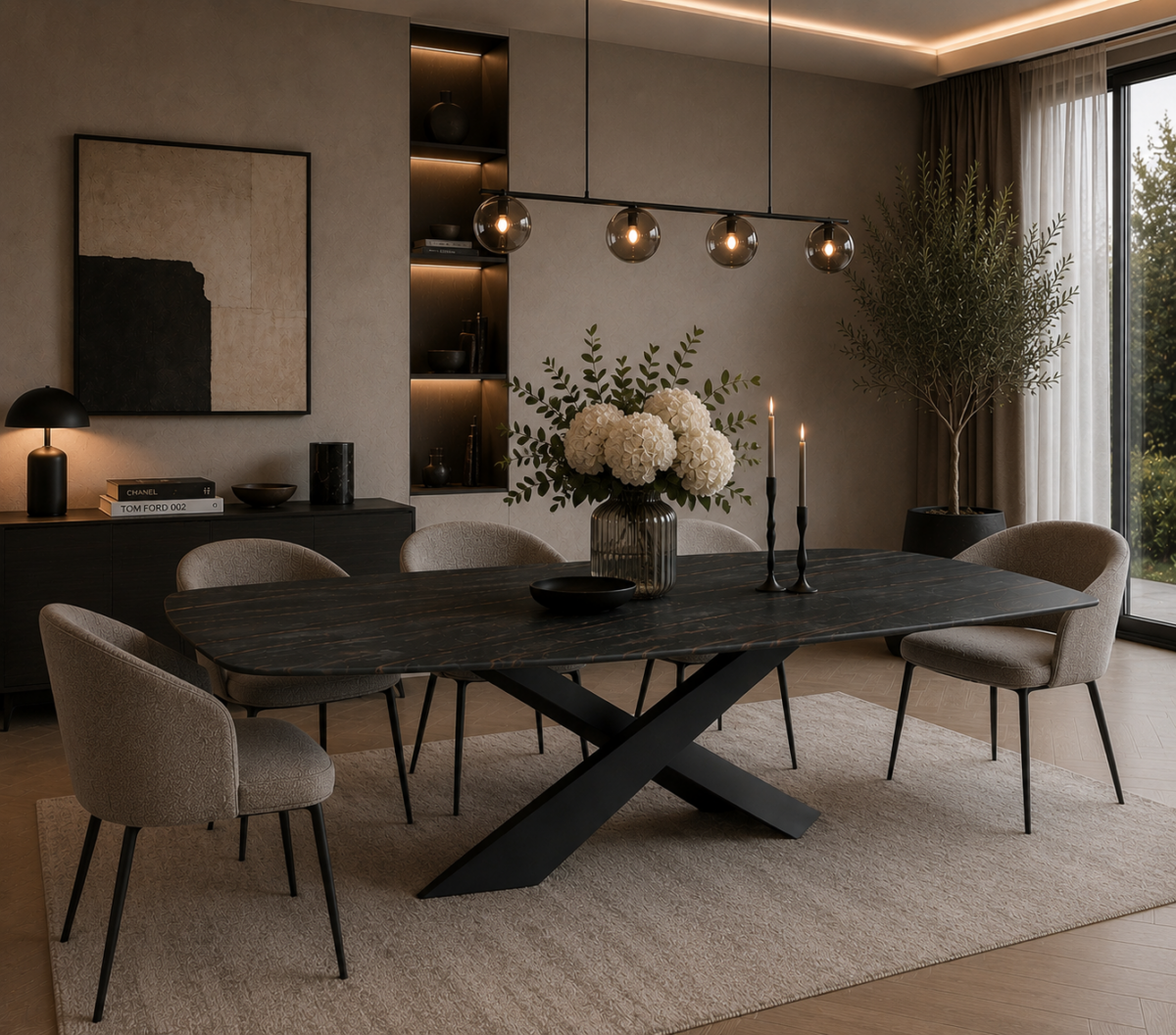 Masa dining Stone 180x90x75cm - imagine 2