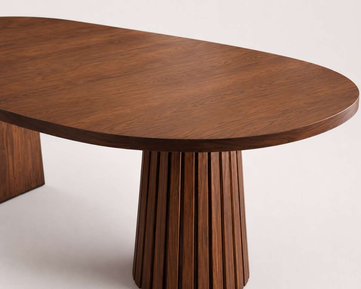 Masa de dining ovala PINE WOOD 180x80x75 cm - imagine 2