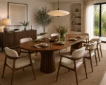 Masa de dining ovala PINE WOOD 180x80x75 cm - imagine 5