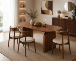 Masa de dining din lemn de pin Aura 120x60x75 cm - imagine 2