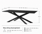 Masa dining dreptunghiulară  140x70x75 cm - imagine 7