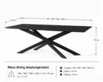 Masa dining dreptunghiulară  160x70x75 cm - imagine 7