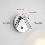 Aplica argintie din metal cu LED - imagine 3 - Homuse