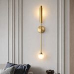 Aplica de perete aurie 70×12 cm - imagine 3 - Homuse