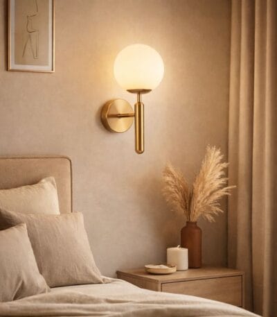 Aplica de perete cu glob de sticla mat - imagine 3 - Homuse
