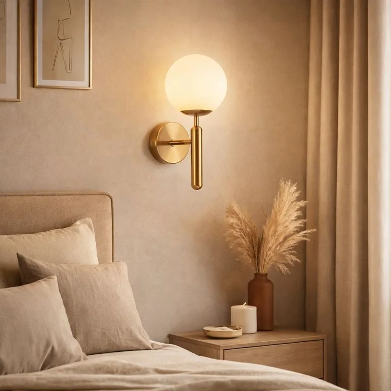 Aplica de perete cu glob de sticla mat - imagine 3 - Homuse
