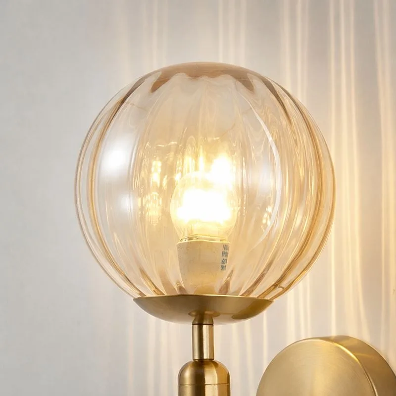 Aplica de perete cu glob de sticla transparenta - imagine 4 - Homuse