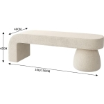 Bancheta Cloud 100x40x45 cm - imagine 2 - Homuse