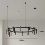 Corp de iluminat Led suspendat Tube Black 100×100 cm - imagine 2 - Homuse