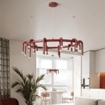 Corp de iluminat Led suspendat Tube Red 80x80x28cm - imagine 2 - Homuse