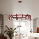 Corp de iluminat Led suspendat Tube Red 80x80x28cm - imagine 2 - Homuse